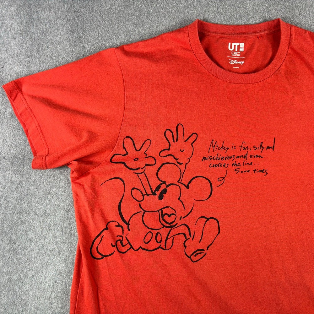 UNIQLO‎ UT Disney Mickey Mouse Graphic T Shirt Mens XXL Sketch Spider